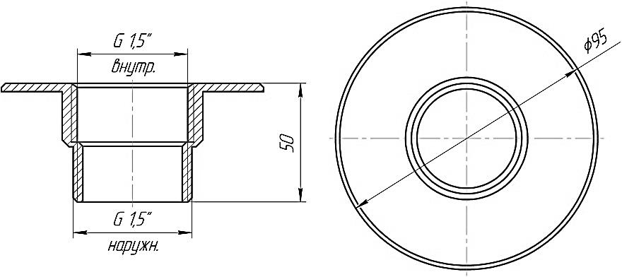 Адаптер для подключения пылесоса (плитка)
