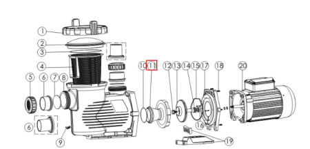 Запасной диффузор насоса Emaux, серии E-Power EPV/EPH (01110025)